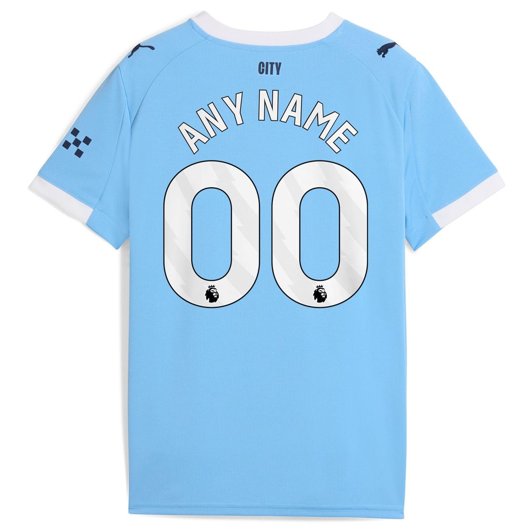 Manchester City Puma Youth 2025/26 Away Replica Custom Jersey - Black