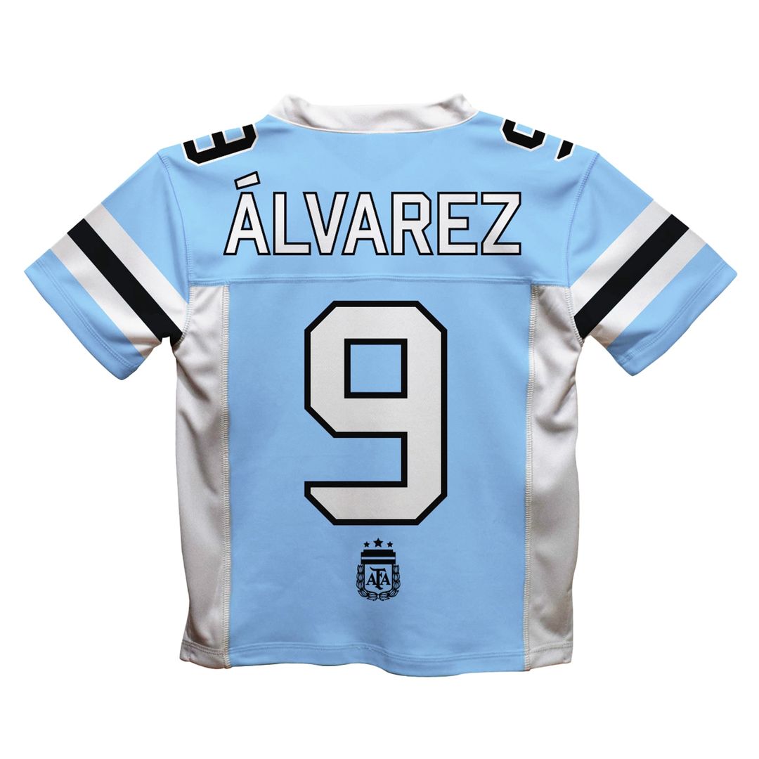 Julián Álvarez Argentina National Team Vive La Fete Football Jersey - Light Blue