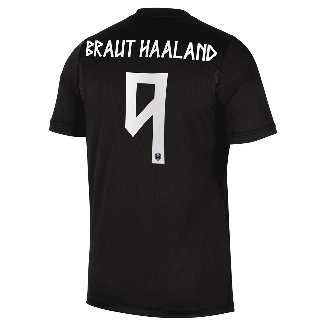 Erling Haaland Norway National Team Nike 2026 Away Stadium Replica Jersey - Black