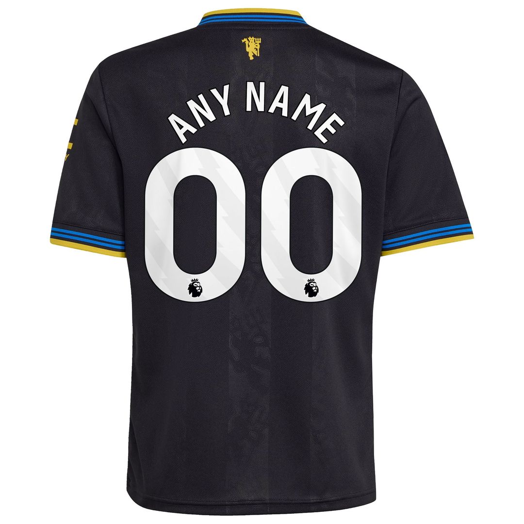 Manchester United adidas Youth 2025/26 Away Replica Custom Jersey - White