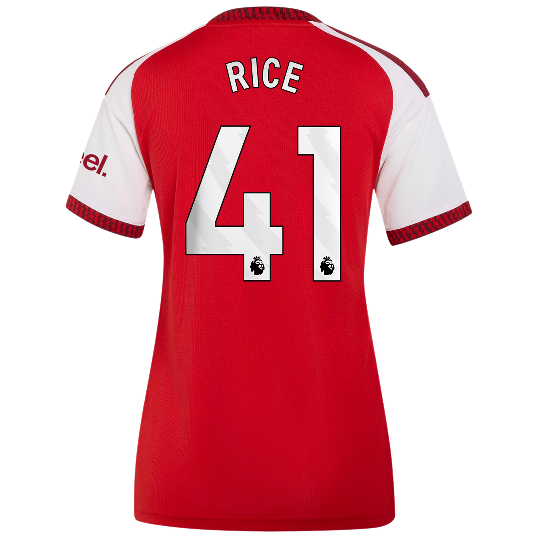 Declan Rice Arsenal adidas Women's 2026/27 Home Home Replica Jersey - Red