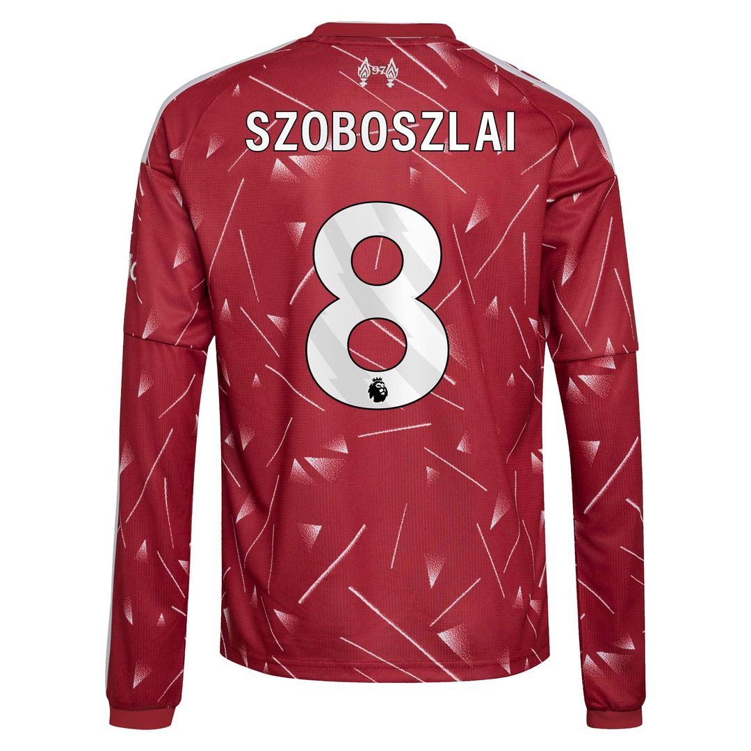 Dominik Szoboszlai Liverpool adidas Youth 2026/27 Home Replica Long Sleeve Jersey - Red