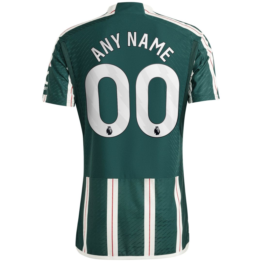 Manchester United adidas 2023/24 Away Authentic Custom Jersey - Green
