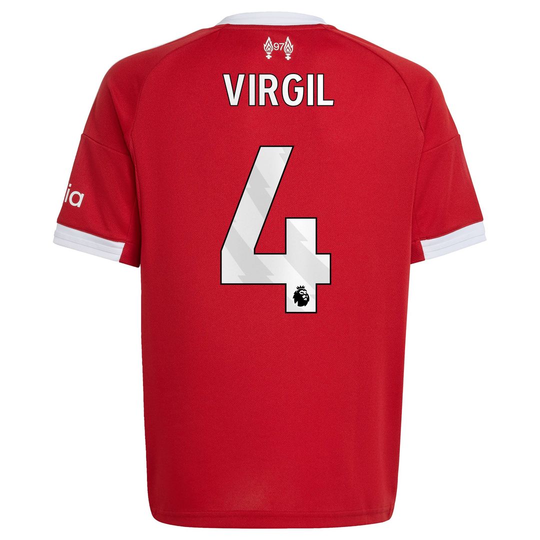 Virgil van Dijk Liverpool adidas Youth 2025/26 Third Replica Player Jersey - Green