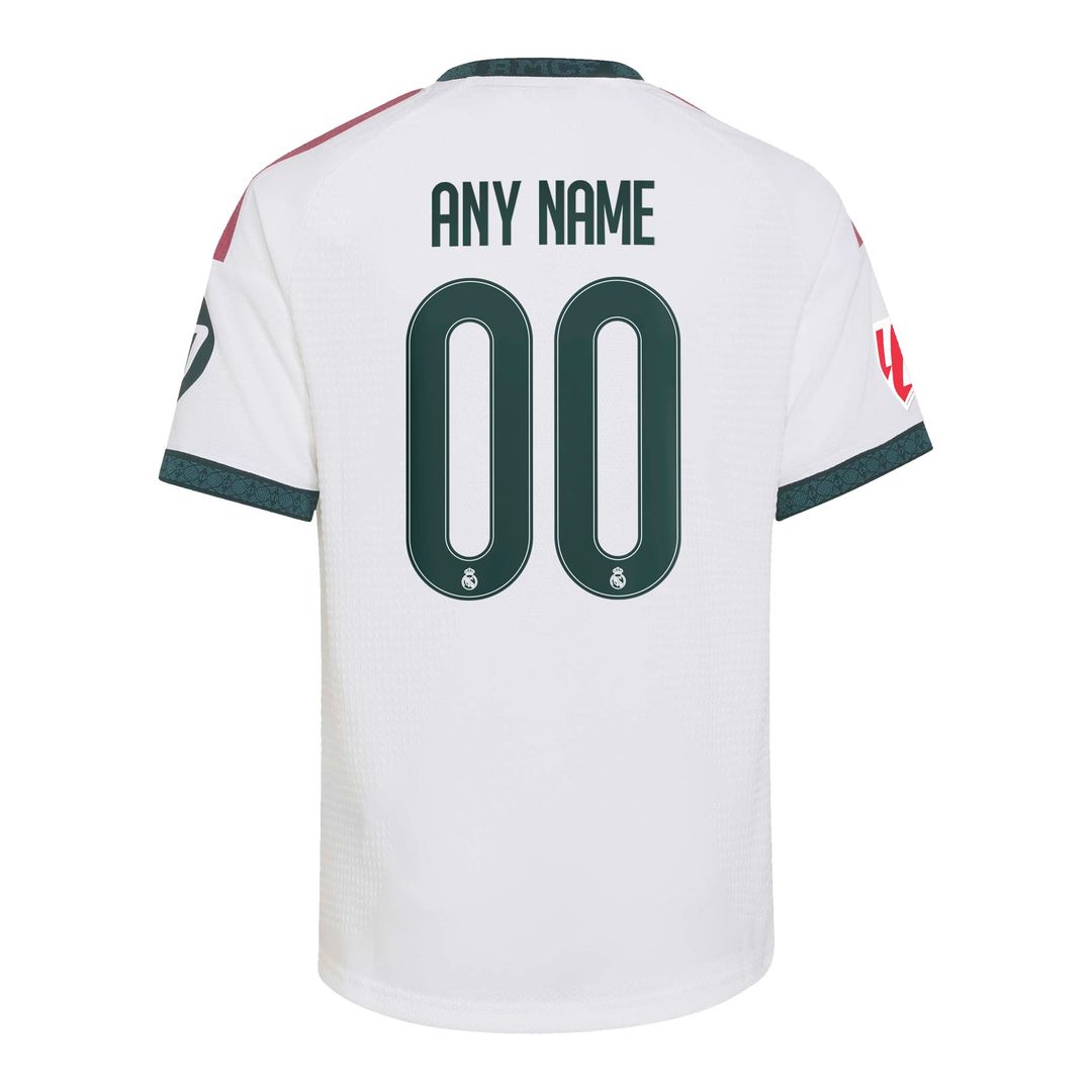 Real Madrid adidas Youth 2026/27 Home On-Field Authentic Custom Jersey - White