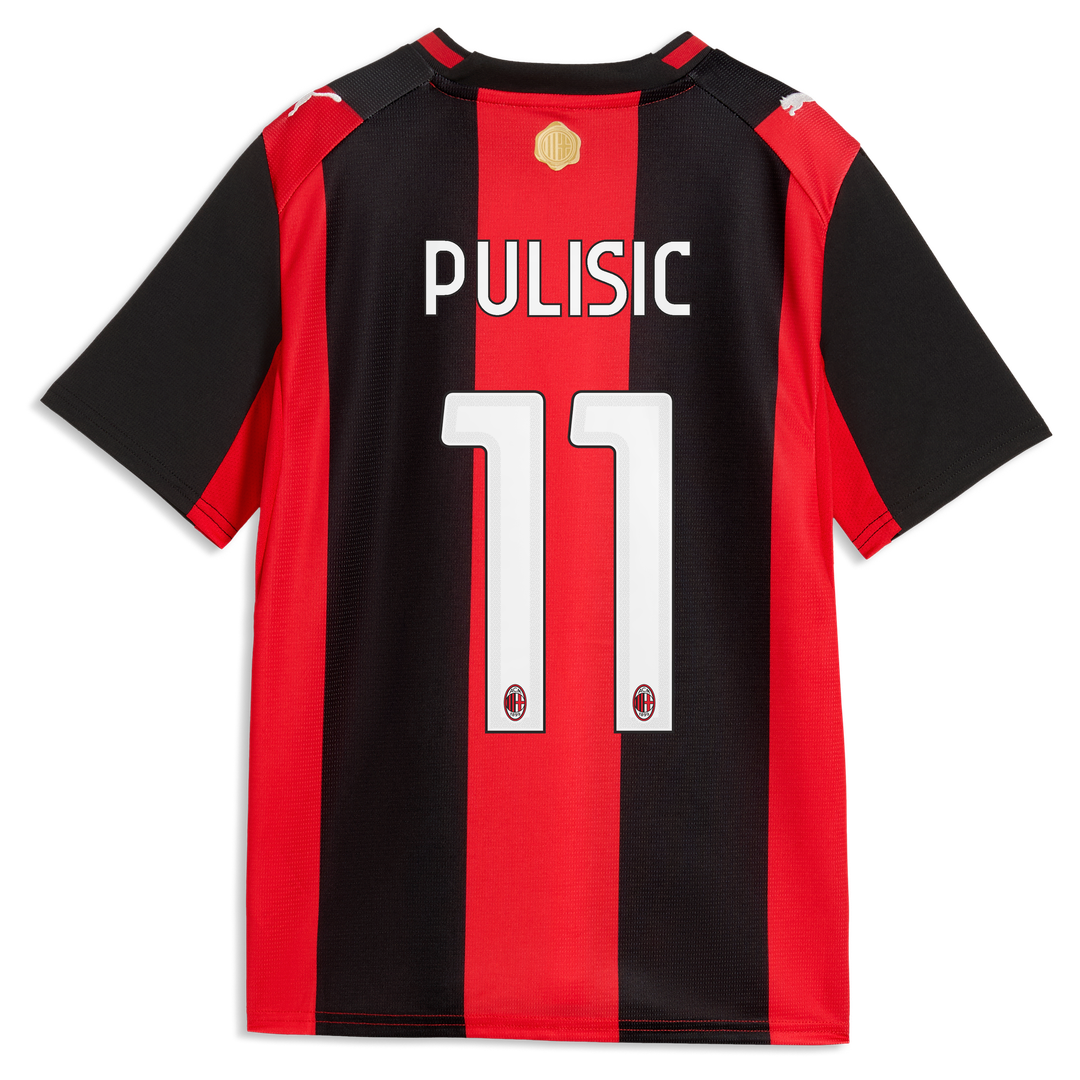 Christian Pulisic AC Milan Puma Youth 2026/27 Home Replica Jersey - Black/Red