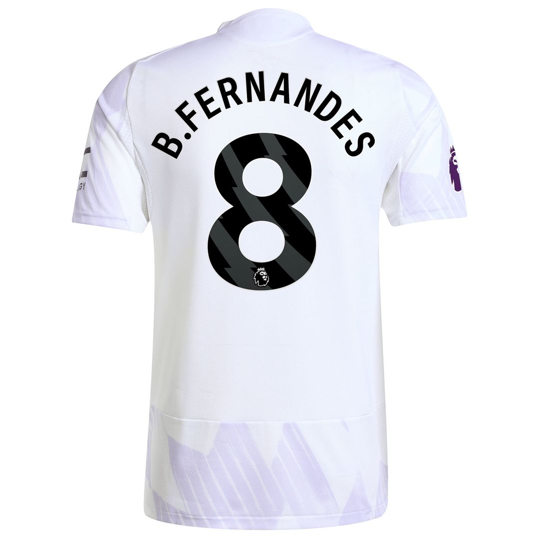 Bruno Fernandes Manchester United adidas 2025/26 Away Authentic Player Jersey - White