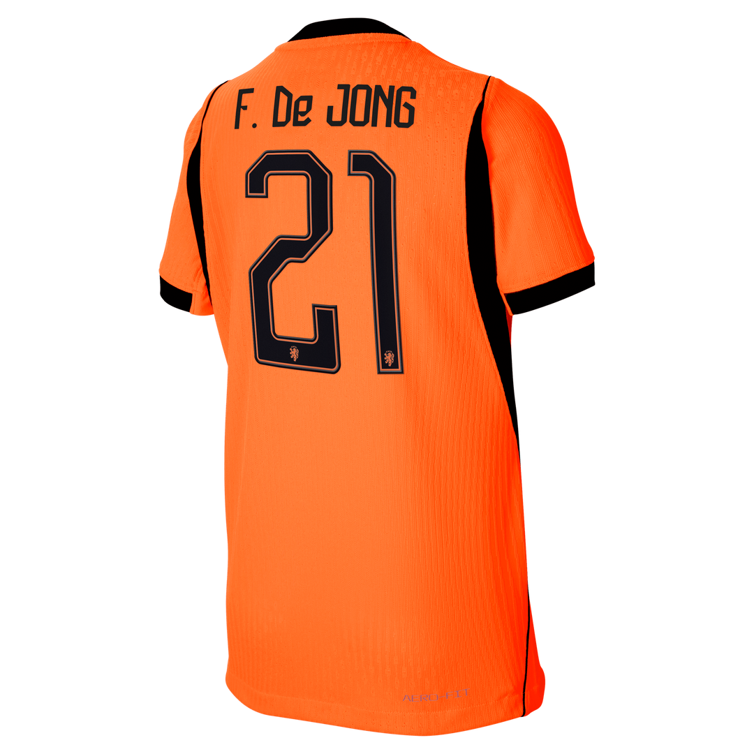 Frenkie de Jong Netherlands National Team Nike Youth 2026 Home Match Authentic Jersey - Orange