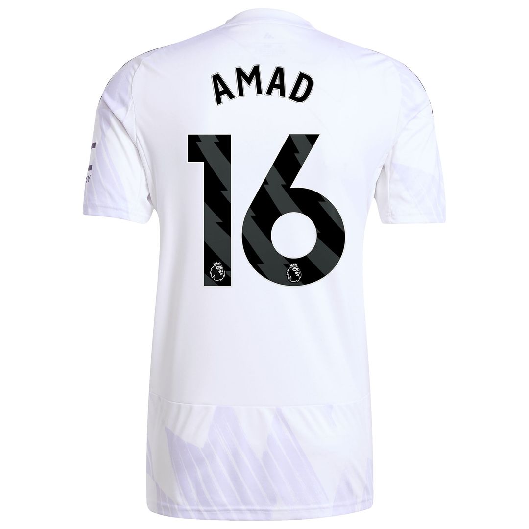 Amad Diallo Manchester United adidas 2025/26 Away Replica Player Jersey - White