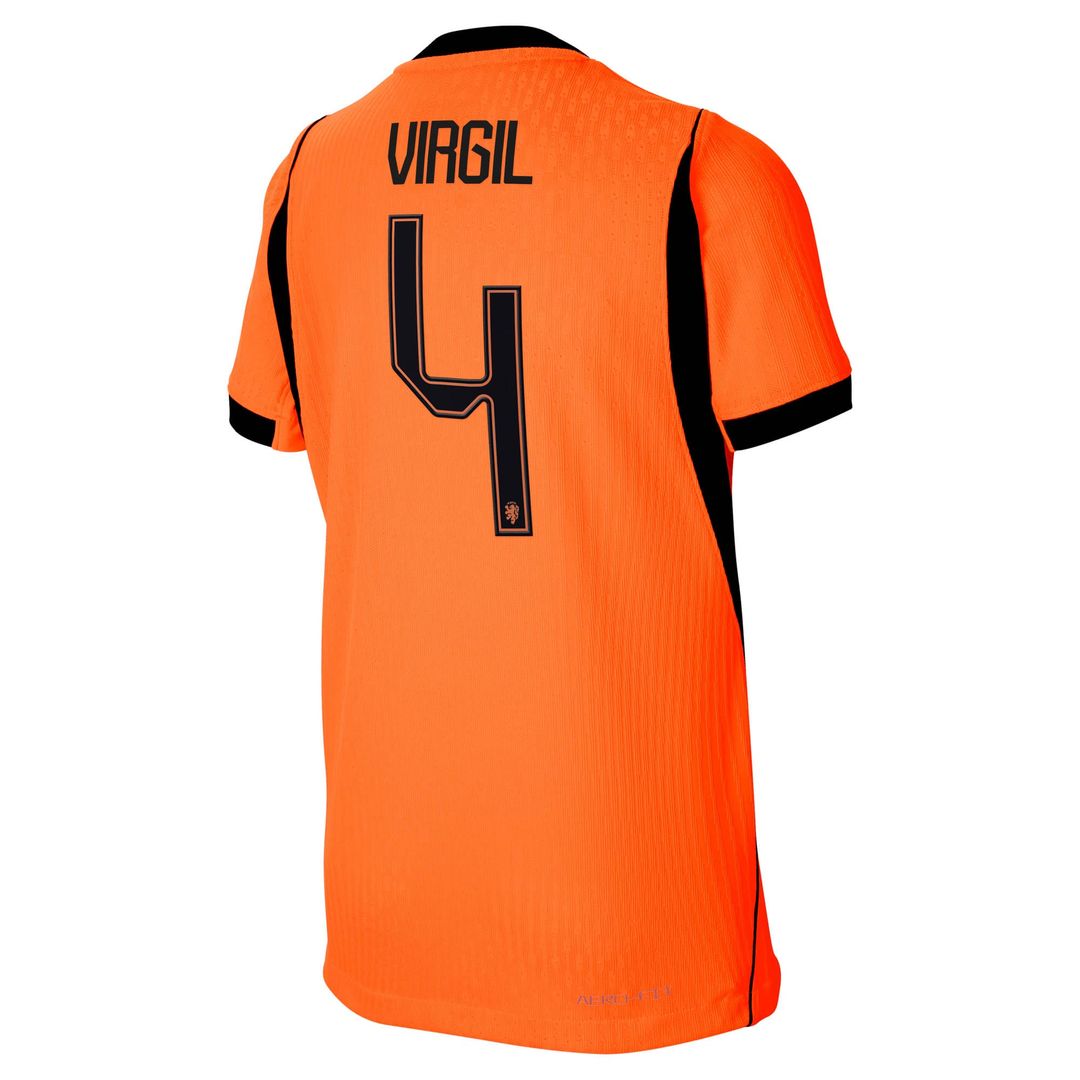 Virgil van Dijk Netherlands National Team Nike Youth 2026 Home Match Authentic Jersey - Orange