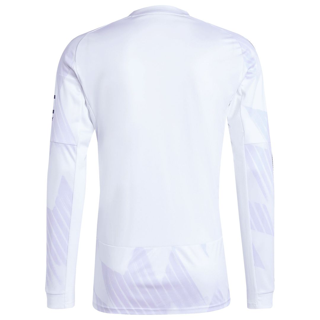 Manchester United adidas 2025/26 Away Replica Long Sleeve Jersey - White