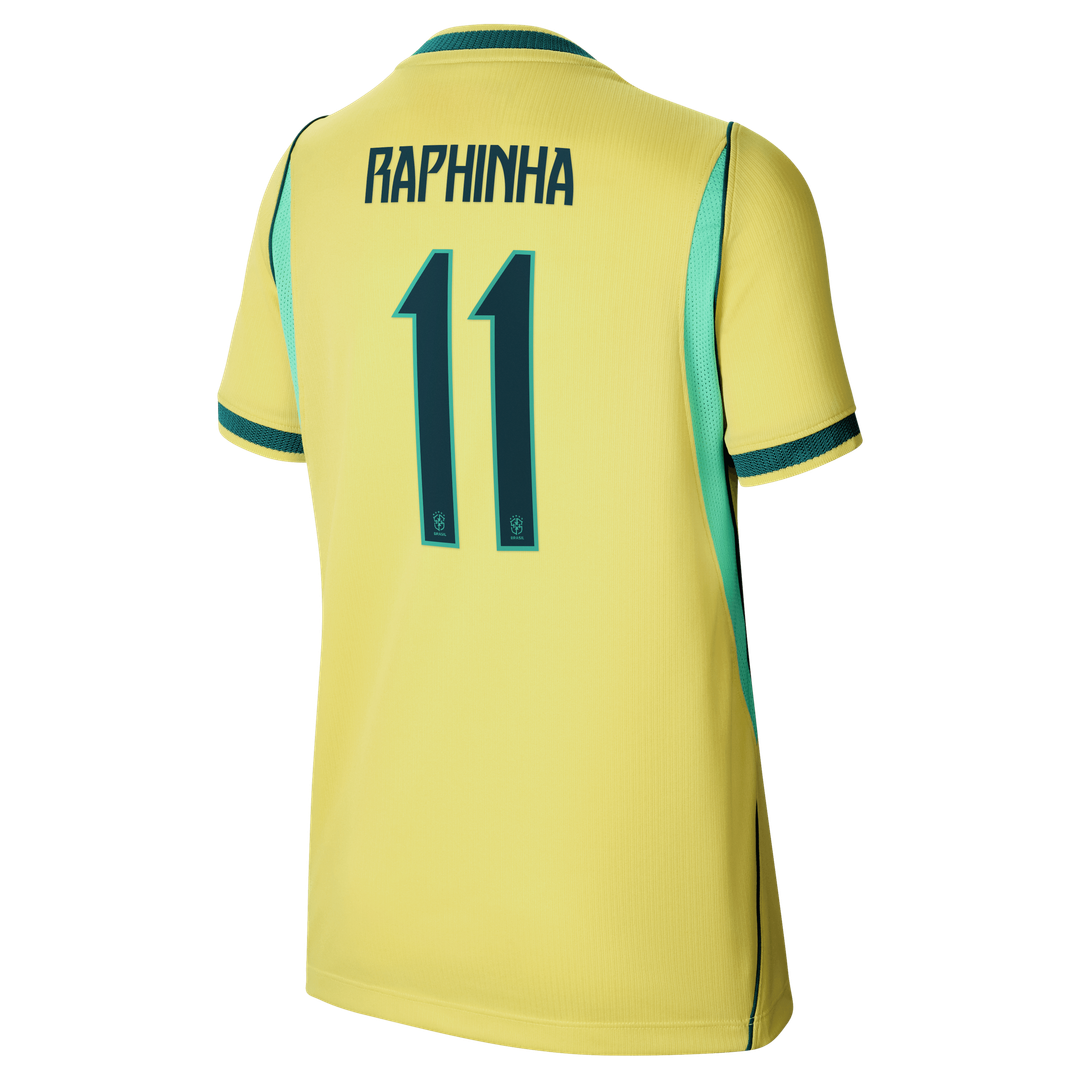 Raphinha Brazil National Team Nike Youth 2026 Home Stadium Replica Jersey - Yellow