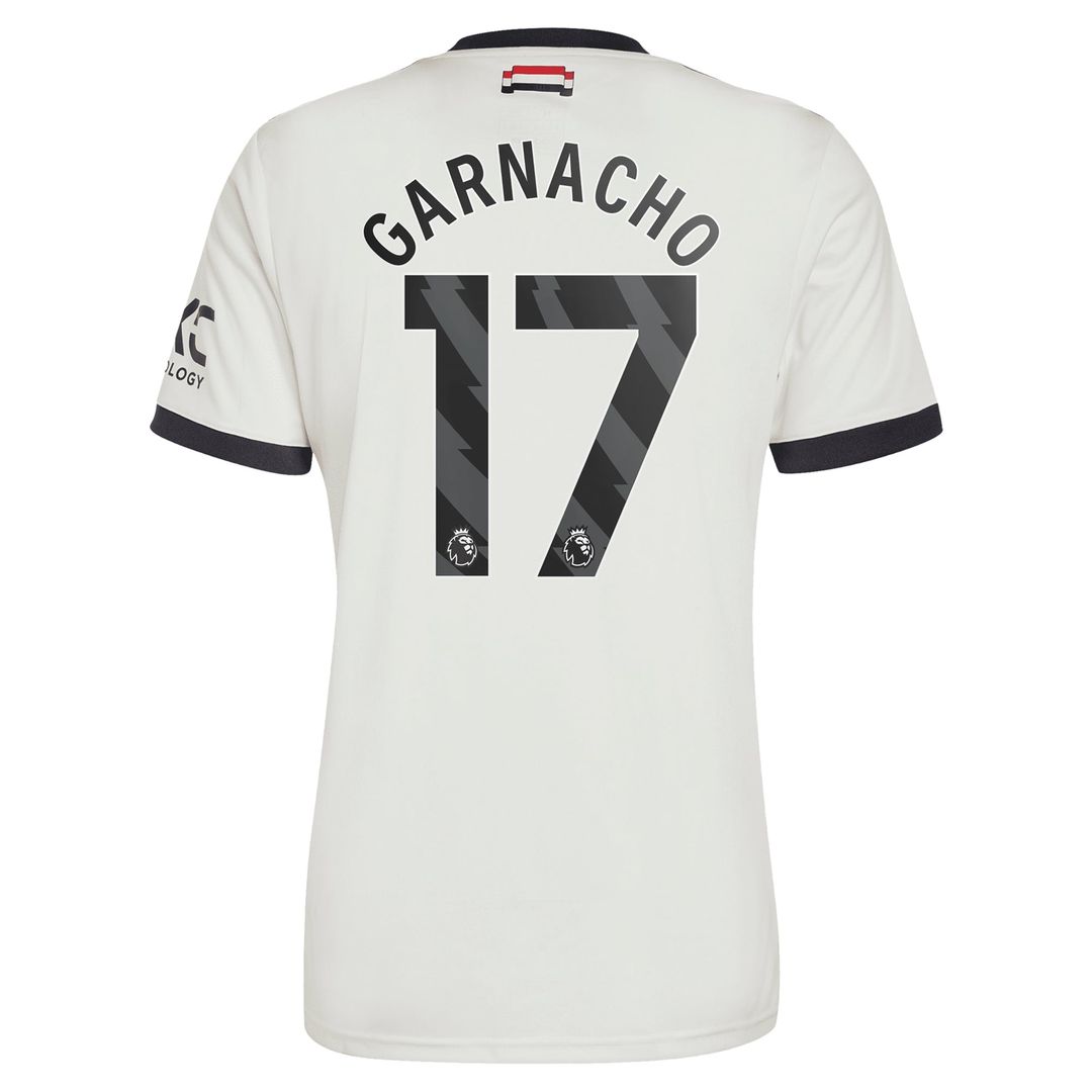 Alejandro Garnacho Manchester United adidas Originals 2024/25 Third Replica Jersey - Cream