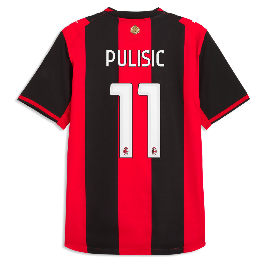 Christian Pulisic AC Milan Puma 2026/27 Home On-Field Authentic Jersey - Black/Red