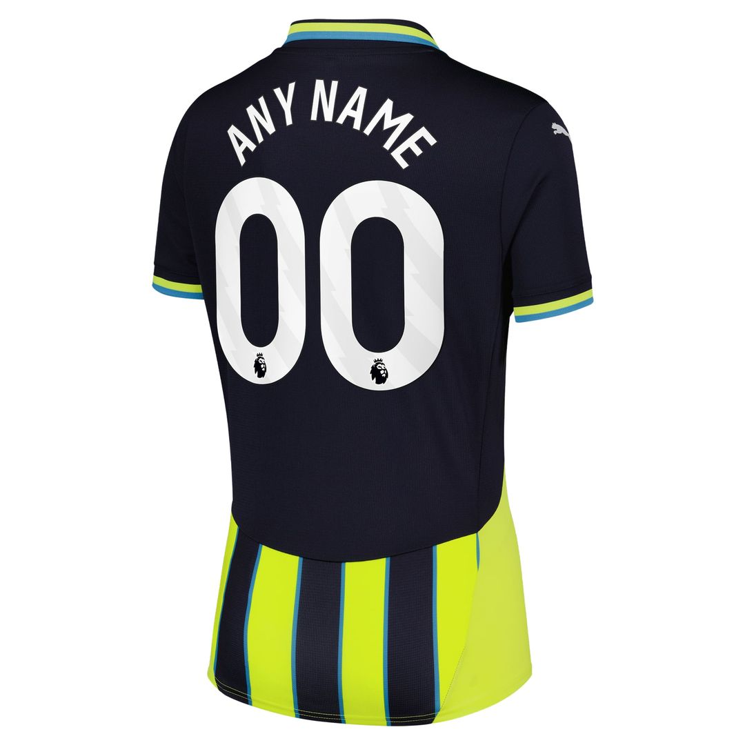 Manchester City Puma Women's 2024/25 Away Replica Custom Jersey - Navy