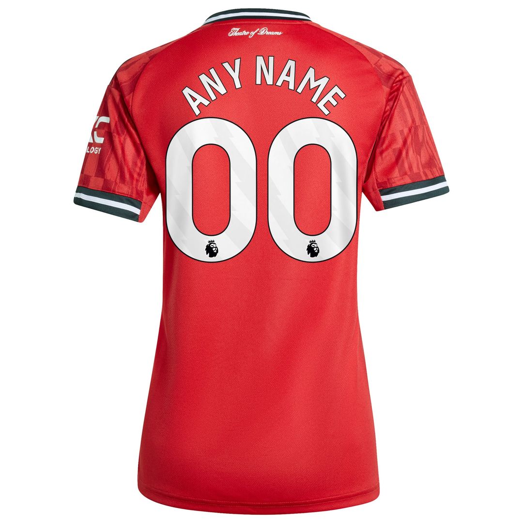 Manchester United adidas Women's 2025/26 Away Replica Custom Jersey - White