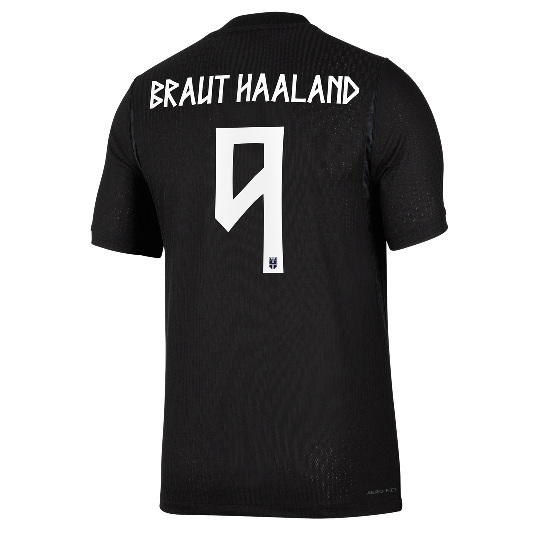 Erling Haaland Norway National Team Nike 2026 Away Match Authentic Jersey - Black