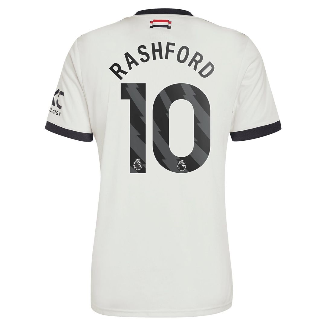 Marcus Rashford Manchester United adidas Originals 2024/25 Third Replica Jersey - Cream