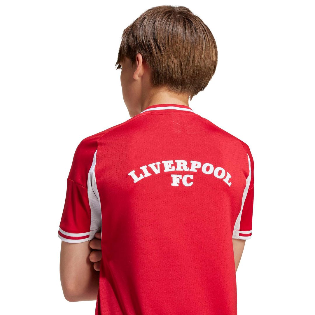Liverpool adidas Youth Full-Button Baseball Jersey - Red