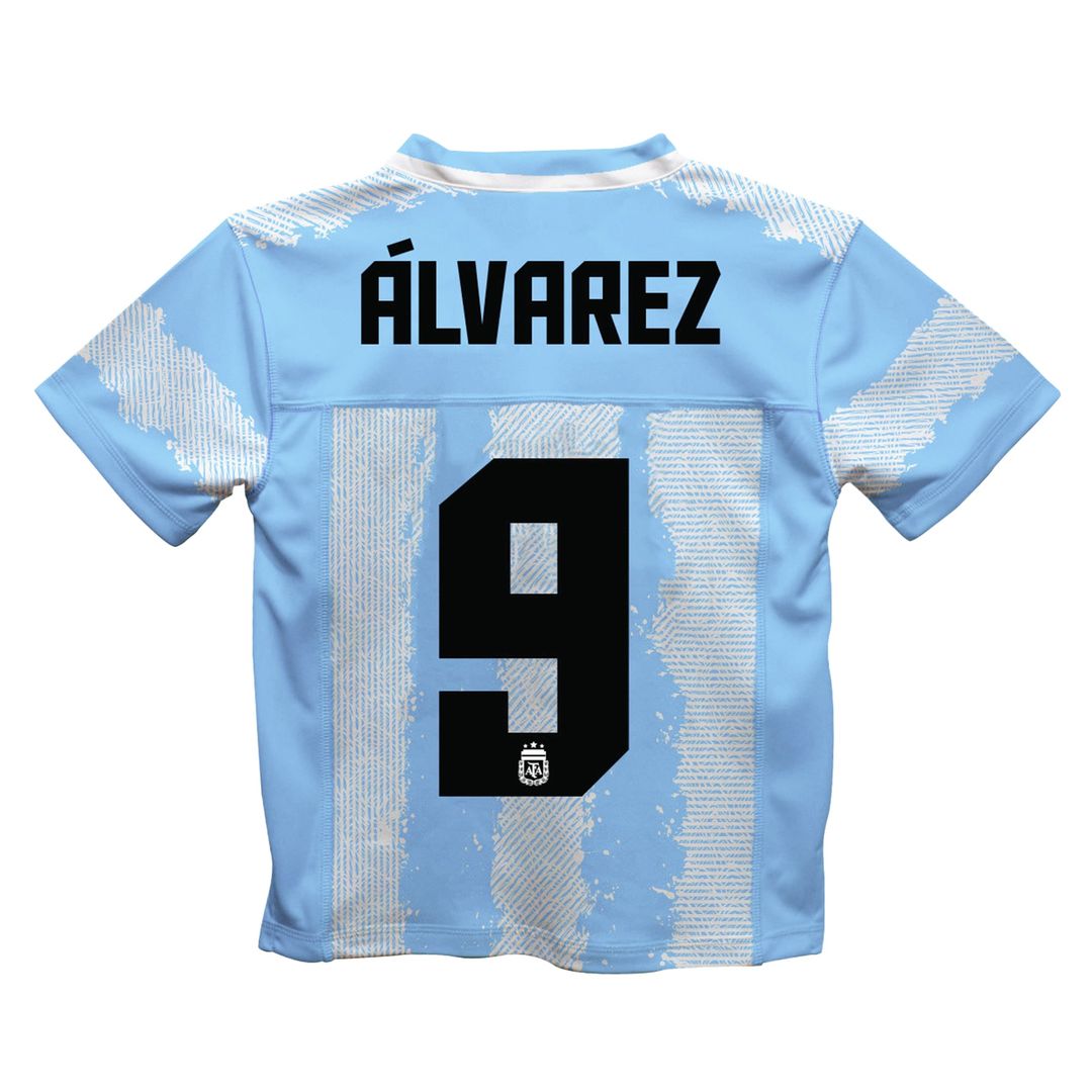 Julián Álvarez Argentina National Team Vive La Fete Football Jersey - Light Blue