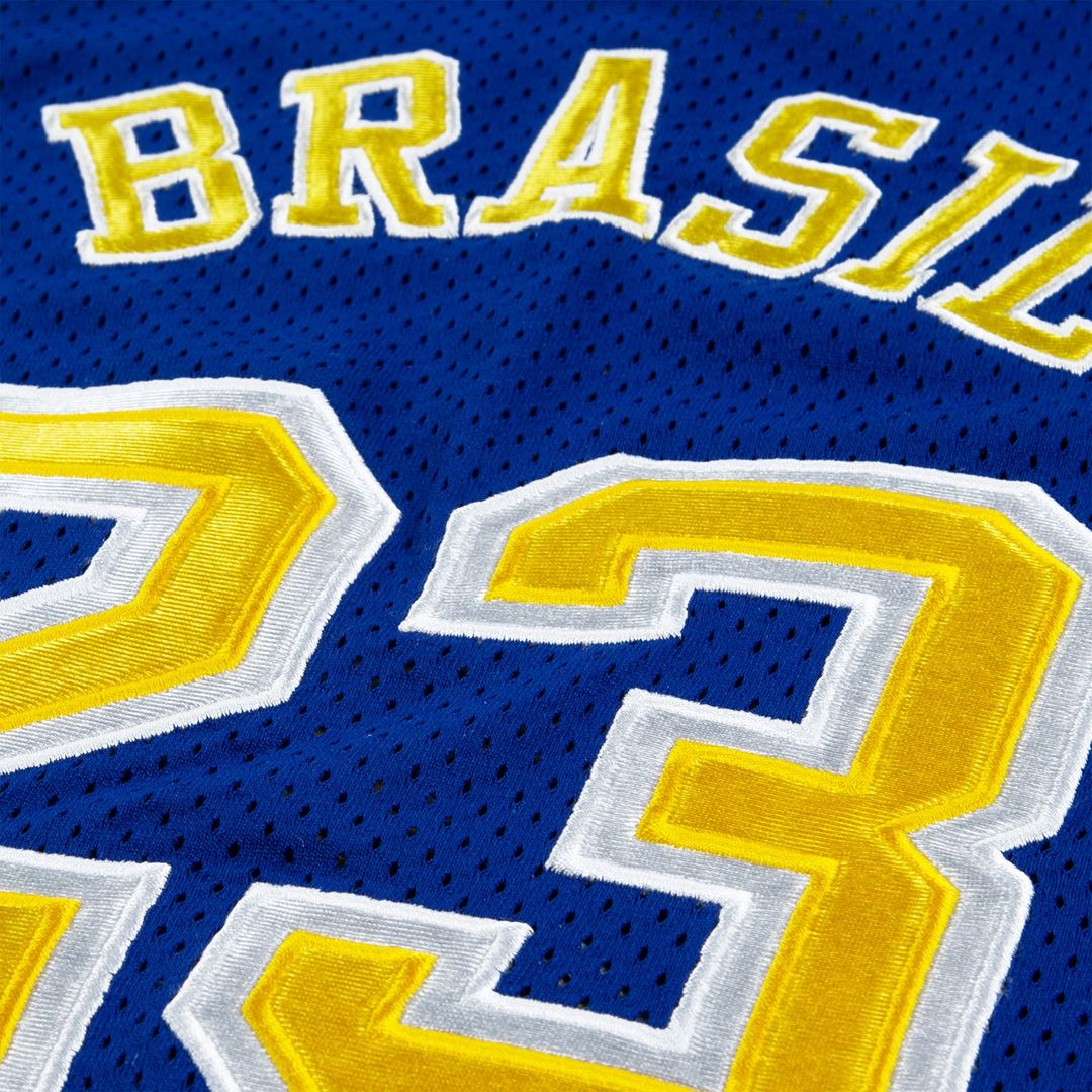 Brazil National Team Jordan Brand Youth Mesh Basketball Fashion Jersey - Yellow