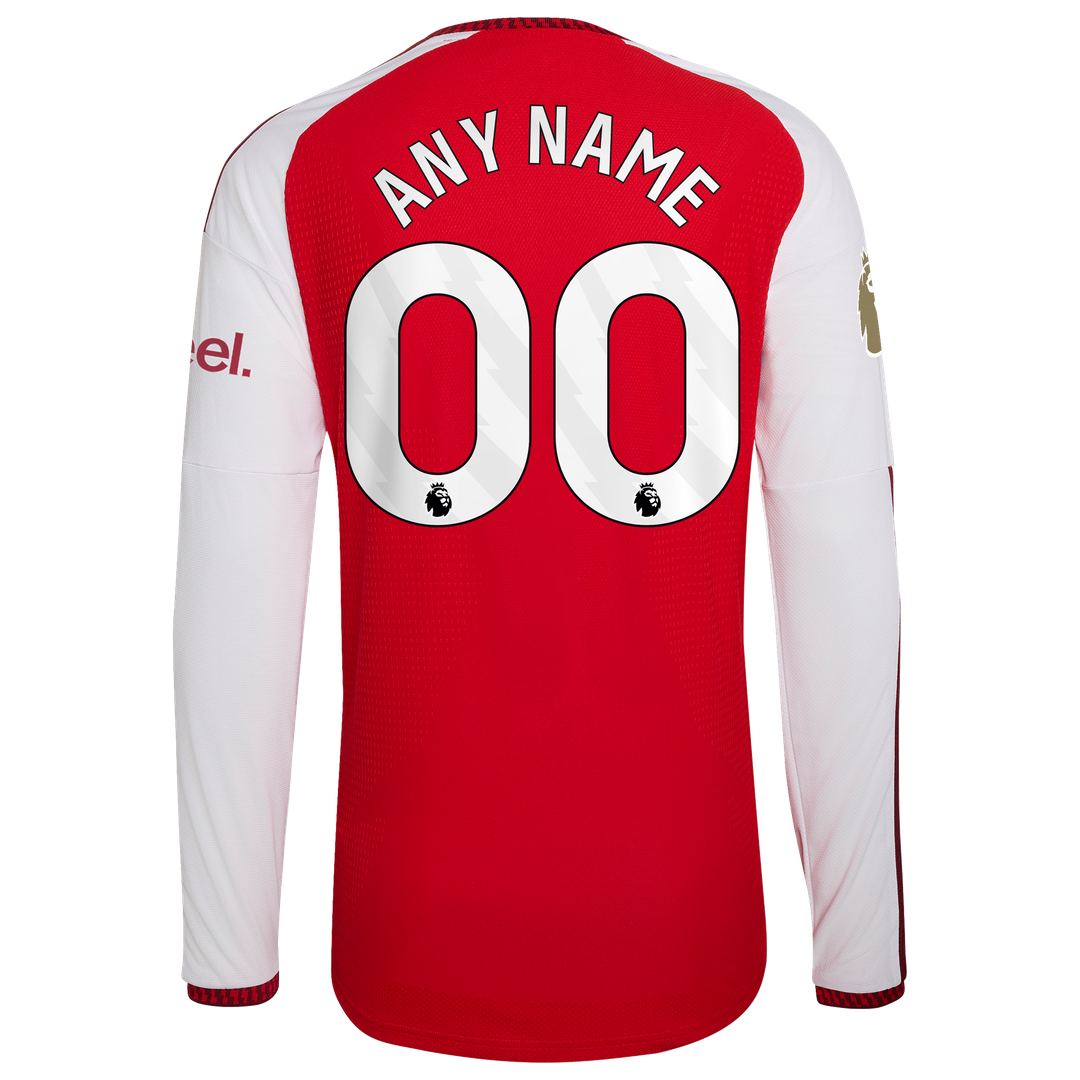 Arsenal adidas 2026/27 Home Authentic Custom Long Sleeve Jersey - Red