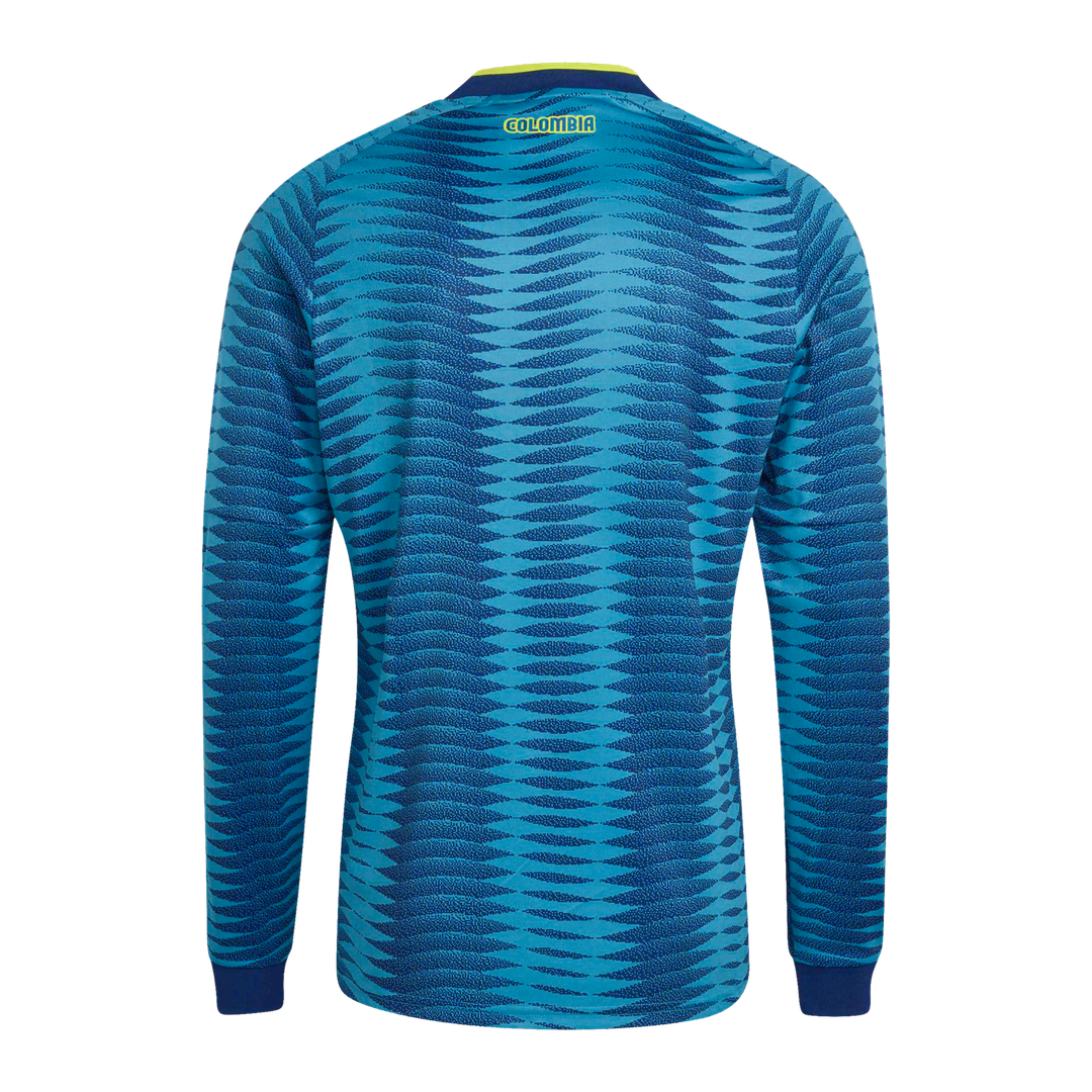 Colombia National Team adidas 2026 Away Replica Long Sleeve Jersey - Turquoise