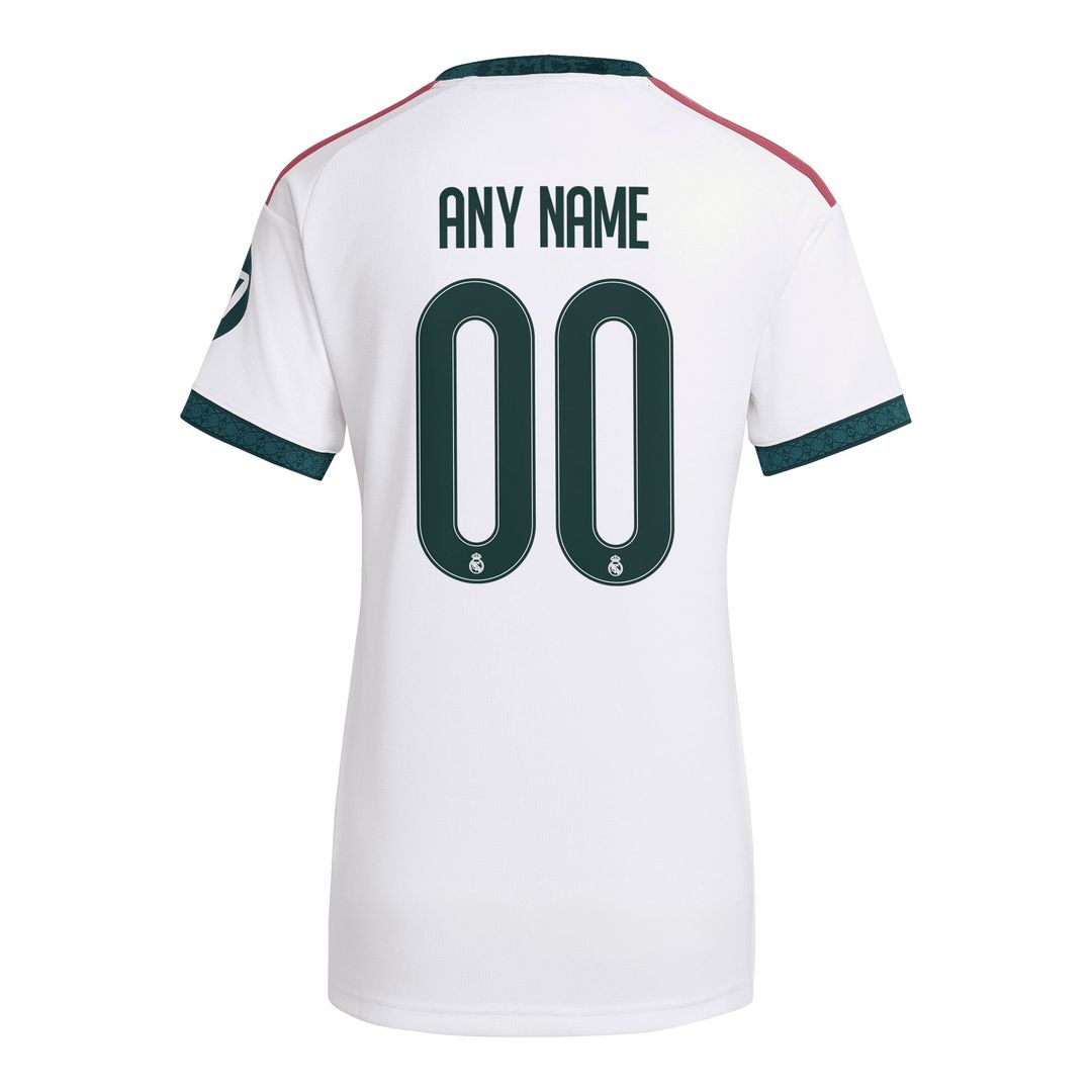 Real Madrid adidas Women's 2026/27 Home Replica Custom Jersey - White