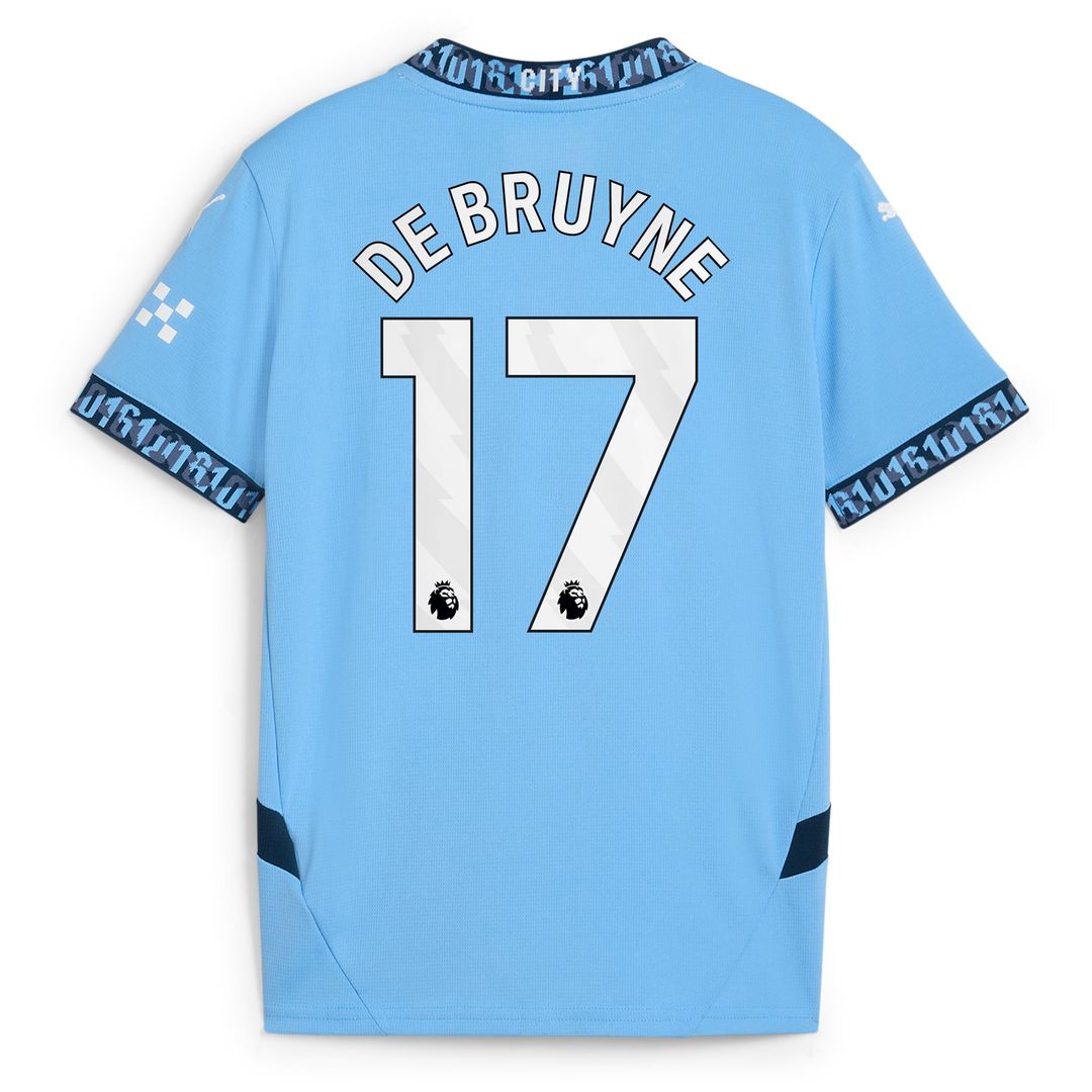 Kevin De Bruyne Manchester City Puma Youth 2024/25 Fourth Replica Player Jersey - Blue