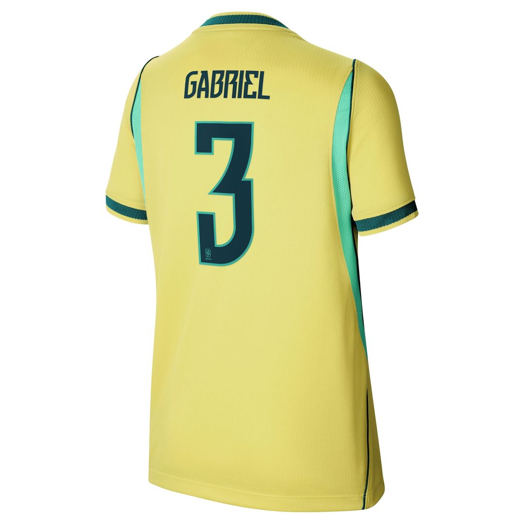 Gabriel Magalhães Brazil National Team Nike Youth 2026 Home Stadium Replica Jersey - Yellow