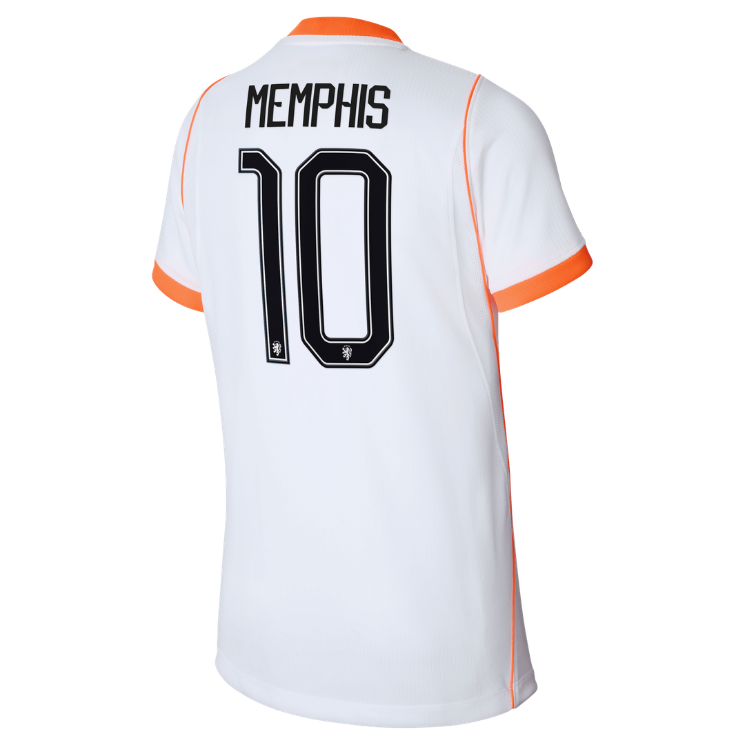 Memphis Depay Netherlands National Team Nike Youth 2026 Away Stadium Replica Jersey - White