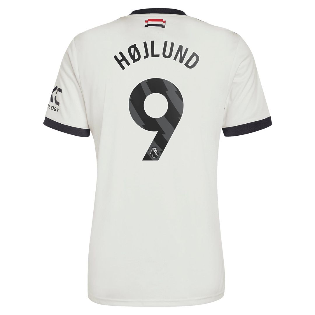 Rasmus Højlund Manchester United adidas Originals 2024/25 Third Replica Jersey - Cream
