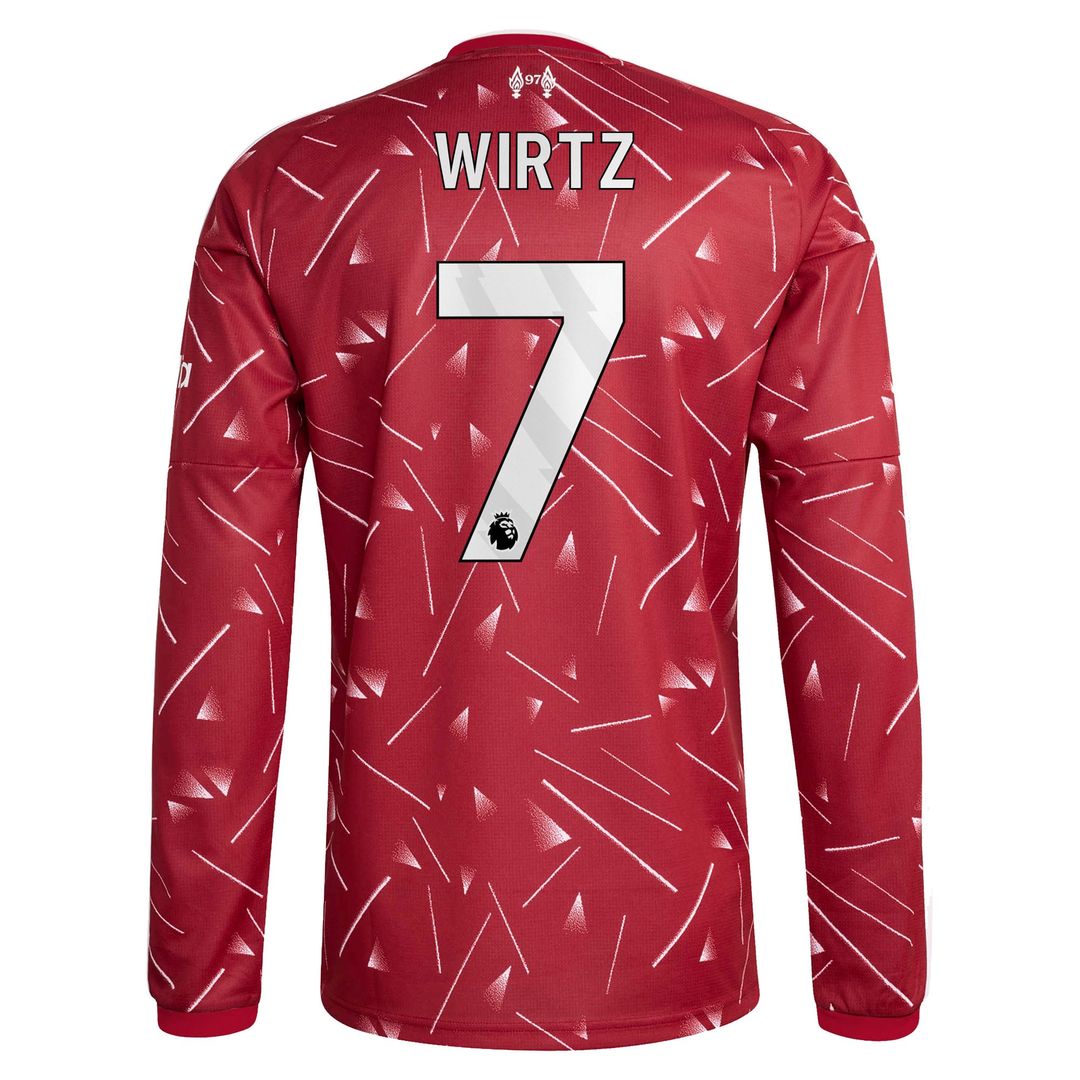 Florian Wirtz Liverpool adidas 2026/27 Home Replica Long Sleeve Jersey - Red