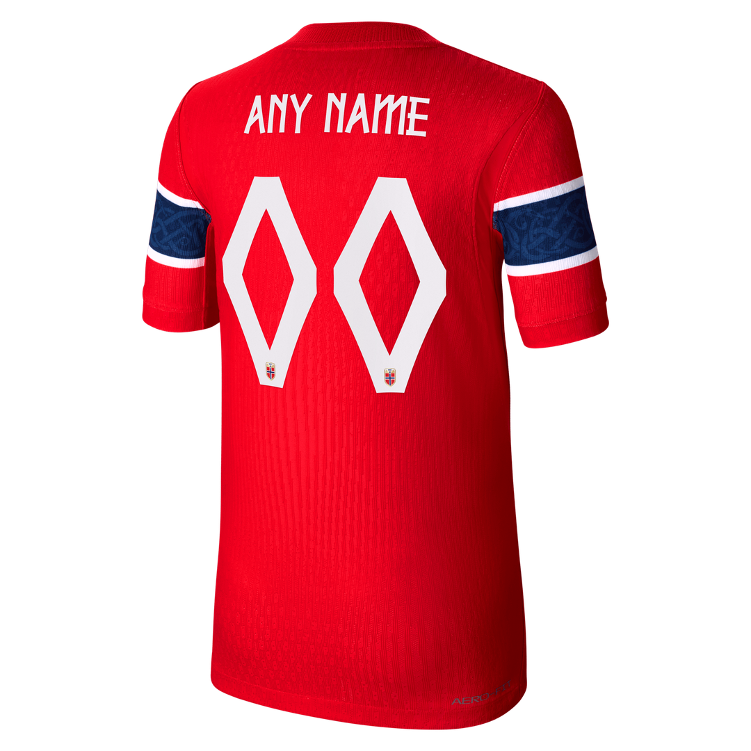 Norway National Team Nike Youth 2026 Home Match Authentic Custom Jersey - Red
