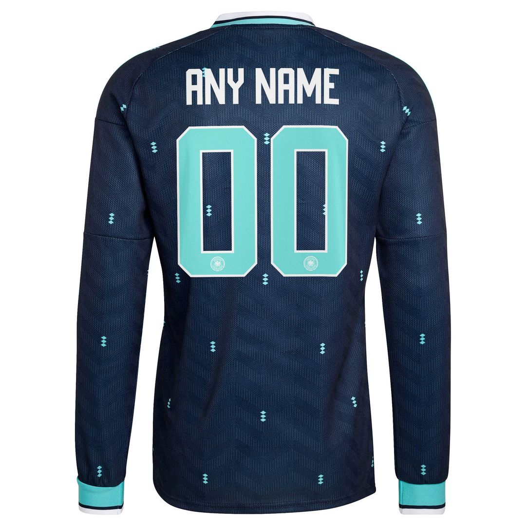 Germany National Team adidas 2026 Home Replica Long Sleeve Custom Jersey - White
