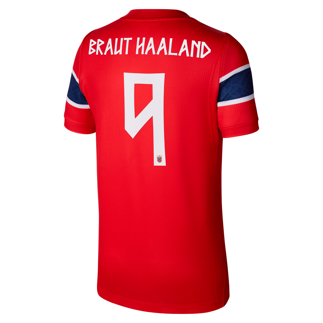 Erling Haaland Norway National Team Nike Youth 2026 Away Stadium Replica Jersey - Black