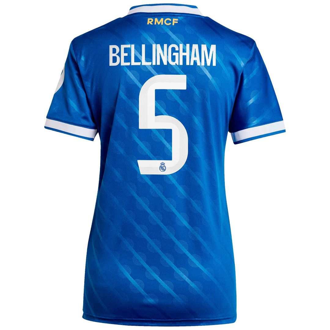 Jude Bellingham Real Madrid adidas Women's 2025/26 Third Replica Player Jersey - Blue