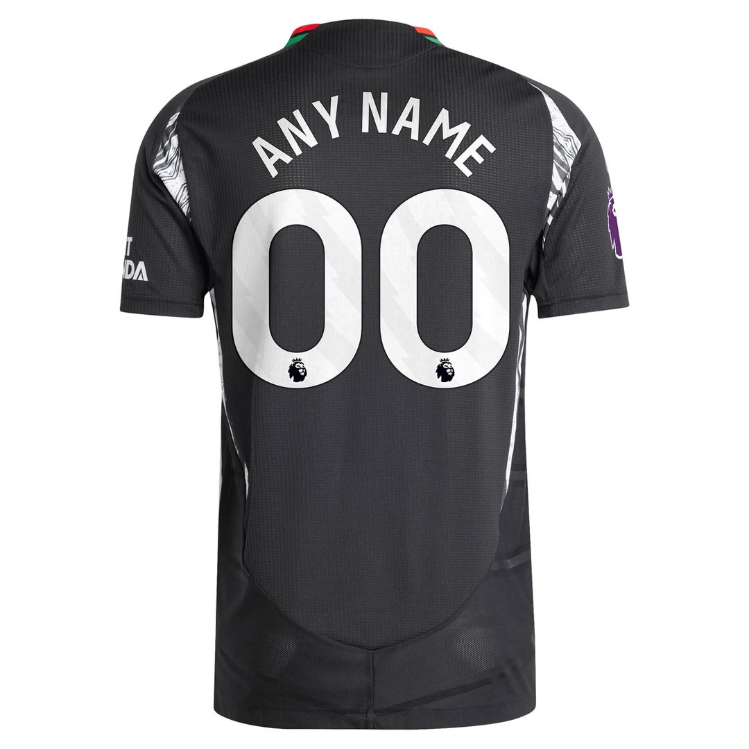 Arsenal adidas 2024/25 Away Authentic Custom Jersey - Black