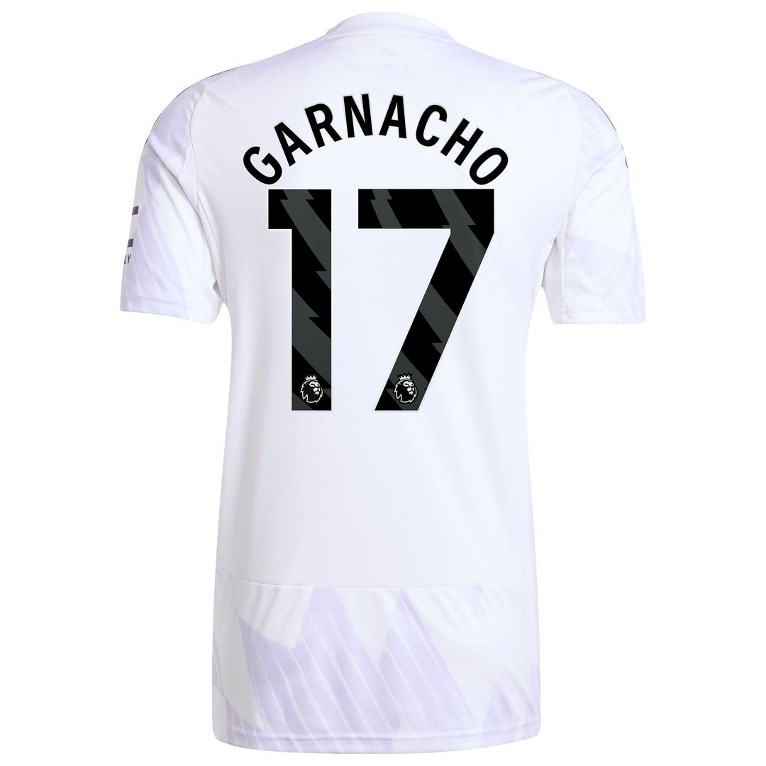 Alejandro Garnacho Manchester United adidas 2025/26 Away Replica Player Jersey - White