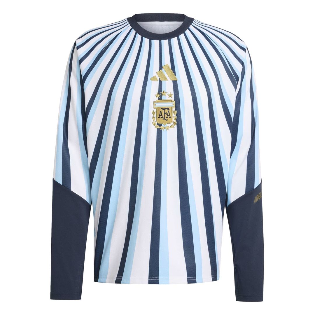Argentina National Team adidas 2026 Long Sleeve Pre-Match Top - White