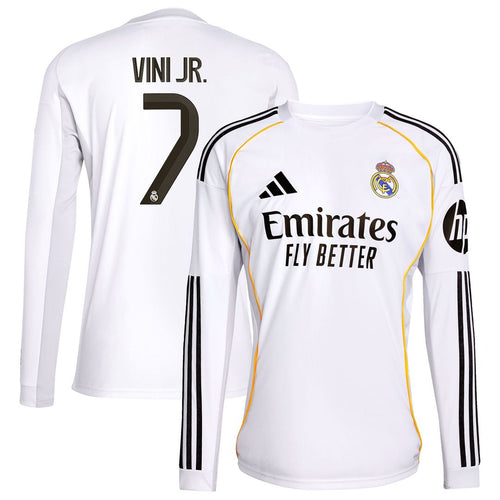 Vini Jr. Real Madrid adidas 2025/26 Home Replica Jersey - White