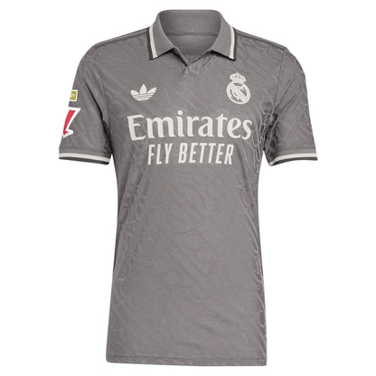 Real Madrid adidas Originals 2024/25 Third Authentic Custom Jersey - Charcoal