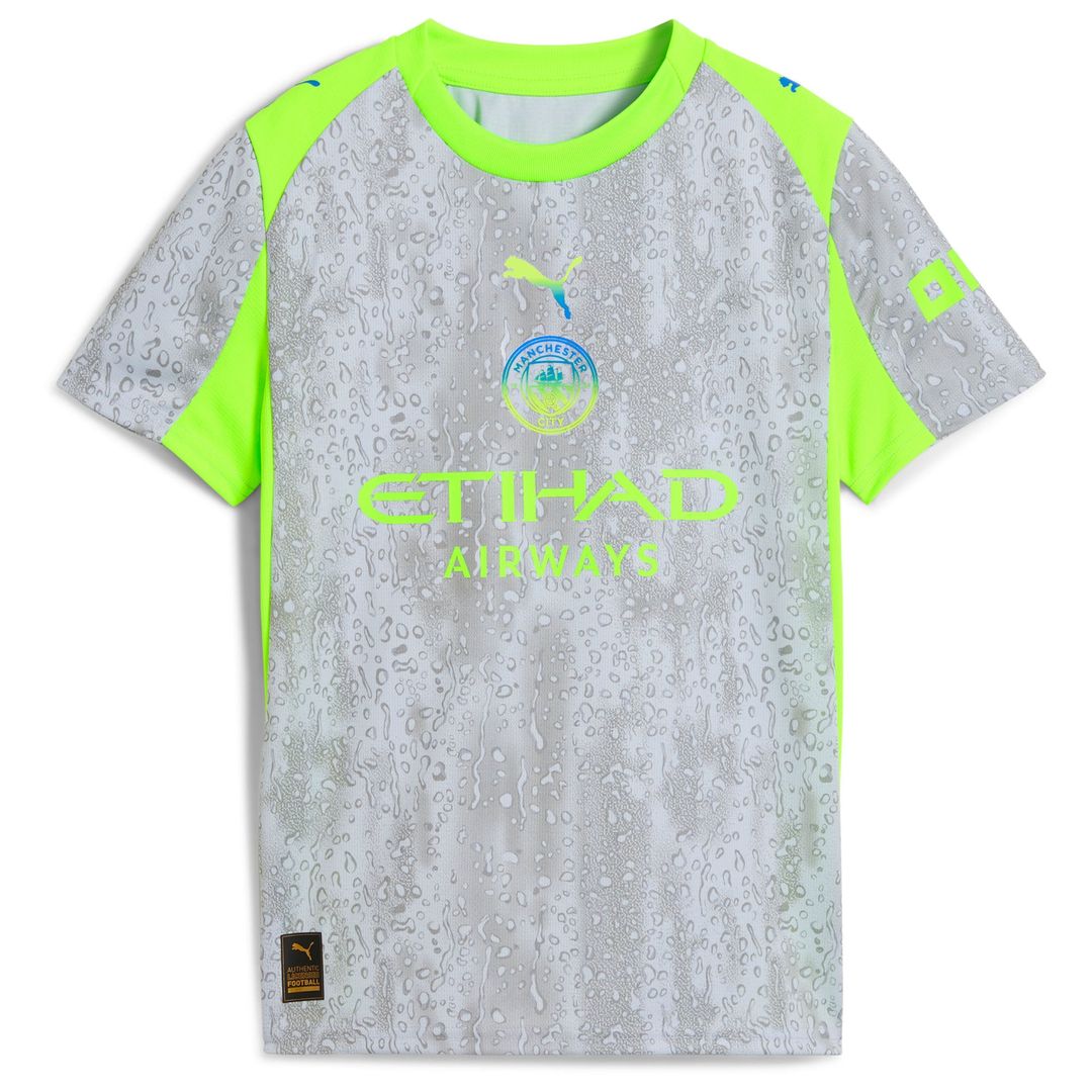Manchester City Puma Youth 2025/26 Home Replica Custom Jersey - Sky Blue