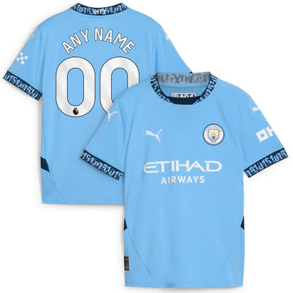 Manchester City Puma Youth 2024/25 Home Replica Custom Jersey - Light Blue