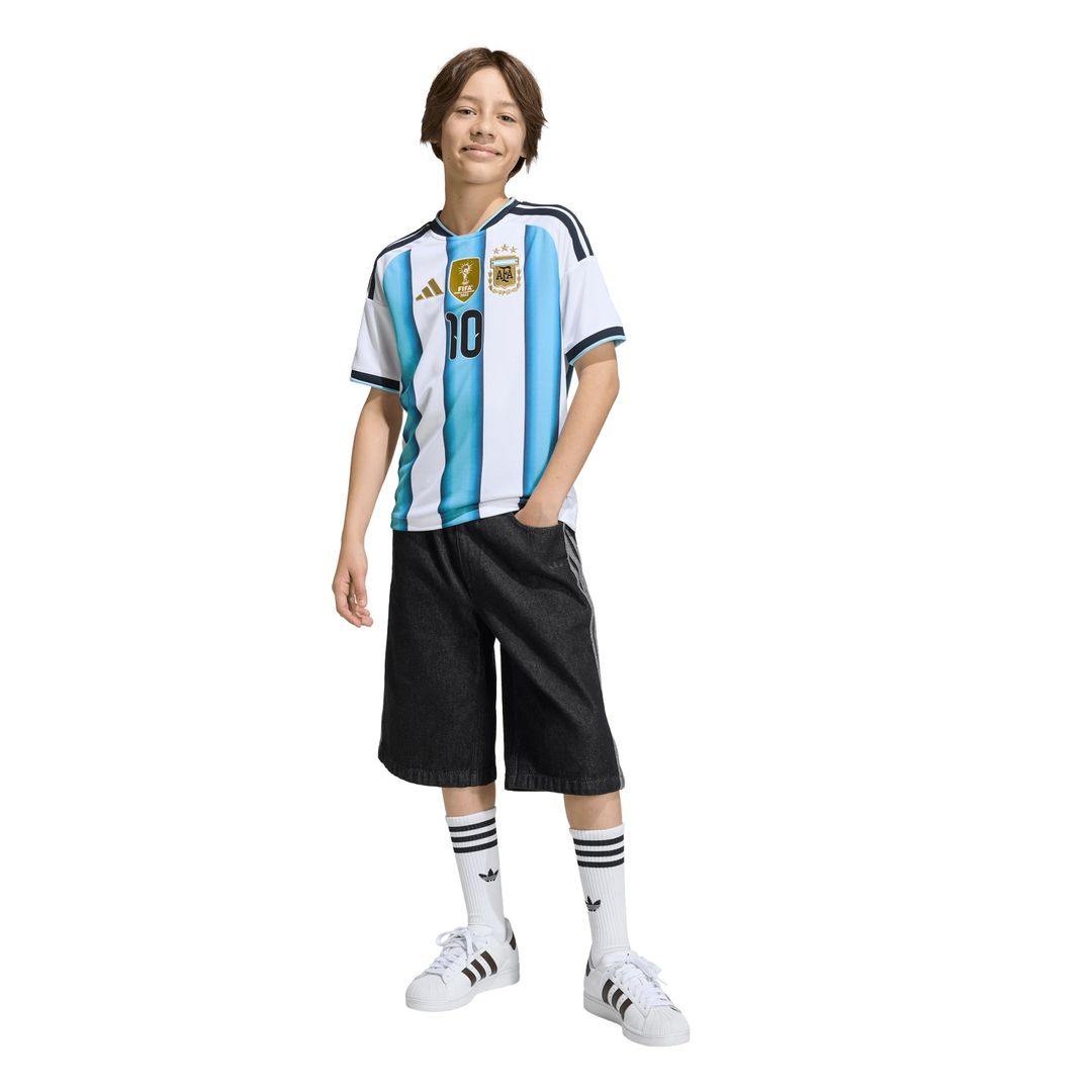 Lionel Messi Argentina National Team adidas Youth 2026 Home Replica Jersey - White