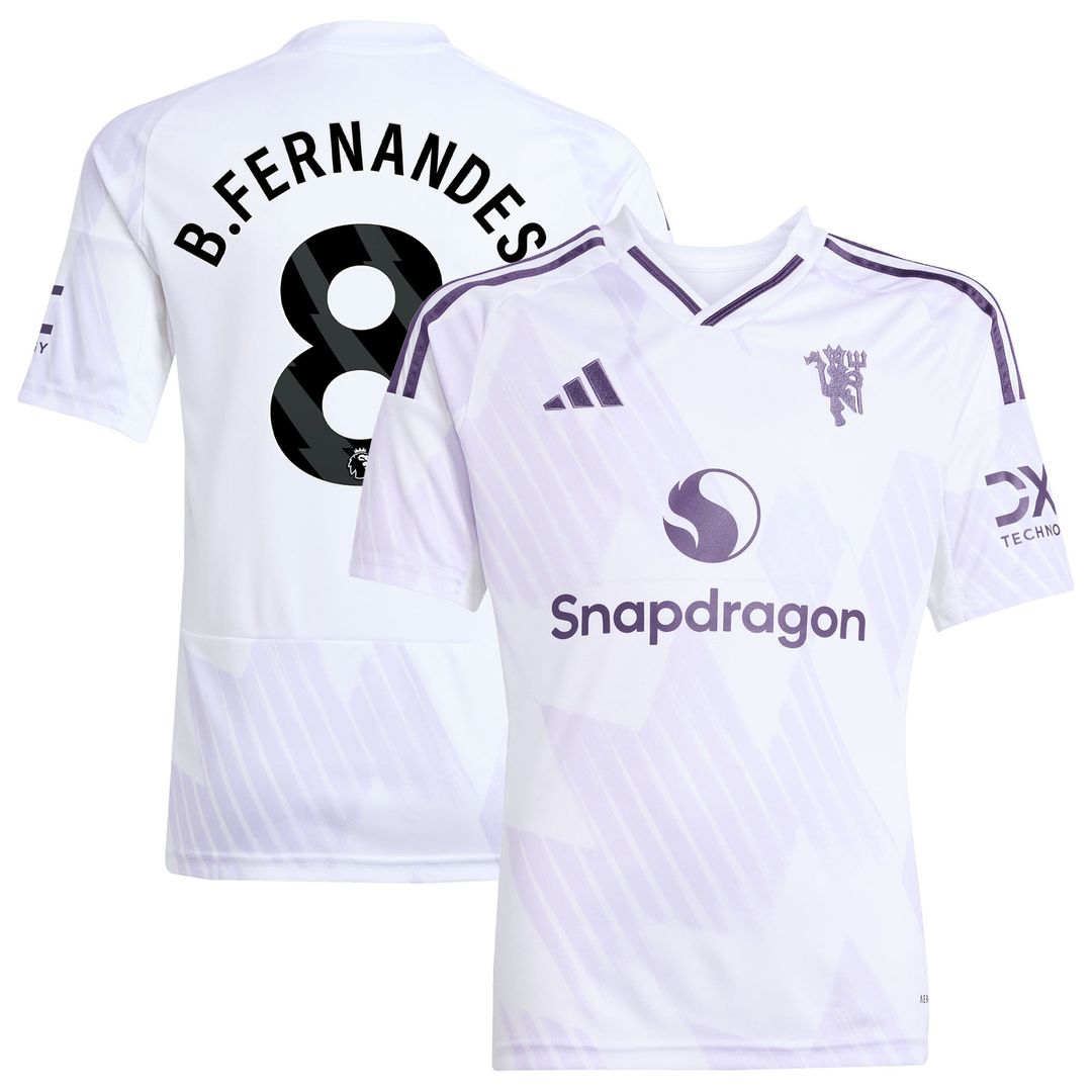 Bruno Fernandes Manchester United adidas Youth 2025/26 Third Replica Player Jersey - Black