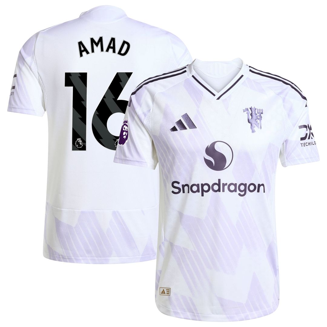 Amad Diallo Manchester United adidas 2025/26 Away Authentic Player Jersey - White