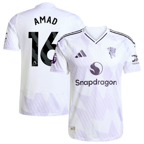Amad Diallo Manchester United adidas 2025/26 Away Authentic Player Jersey - White