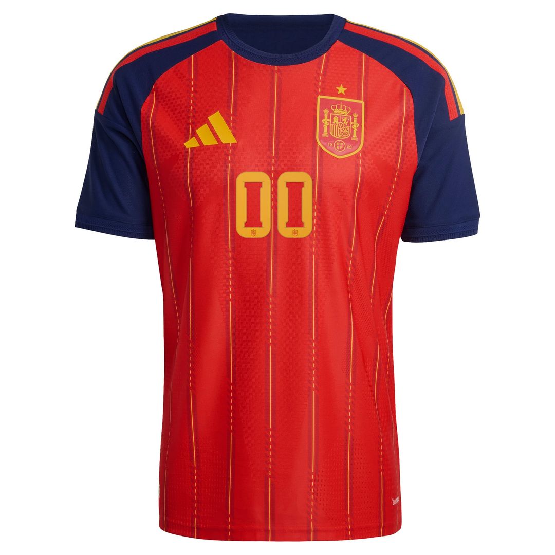Spain National Team adidas 2026 Away On-Field Authentic Custom Jersey - White