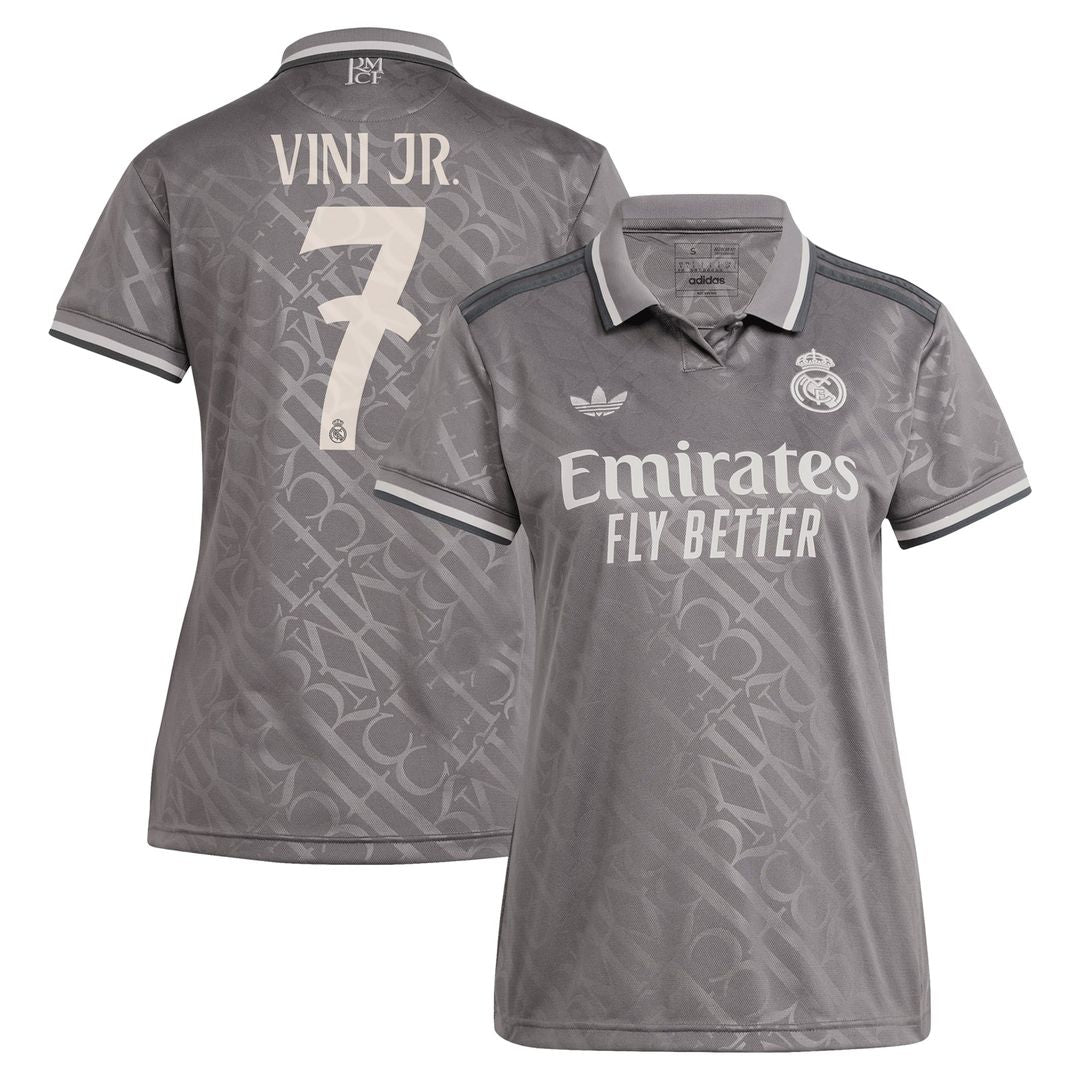 Vini Jr. Real Madrid adidas Women's 2024/25 Home Replica Player Jersey - White